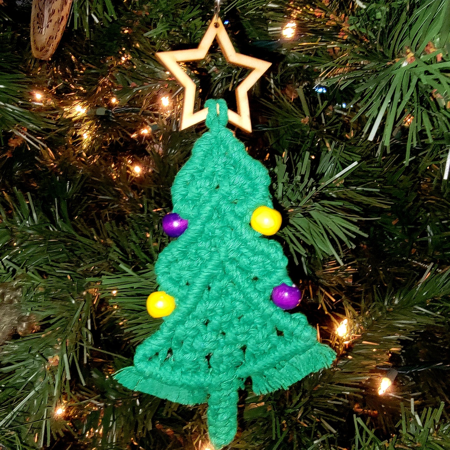 Handmade Macrame Christmas Tree Ornament