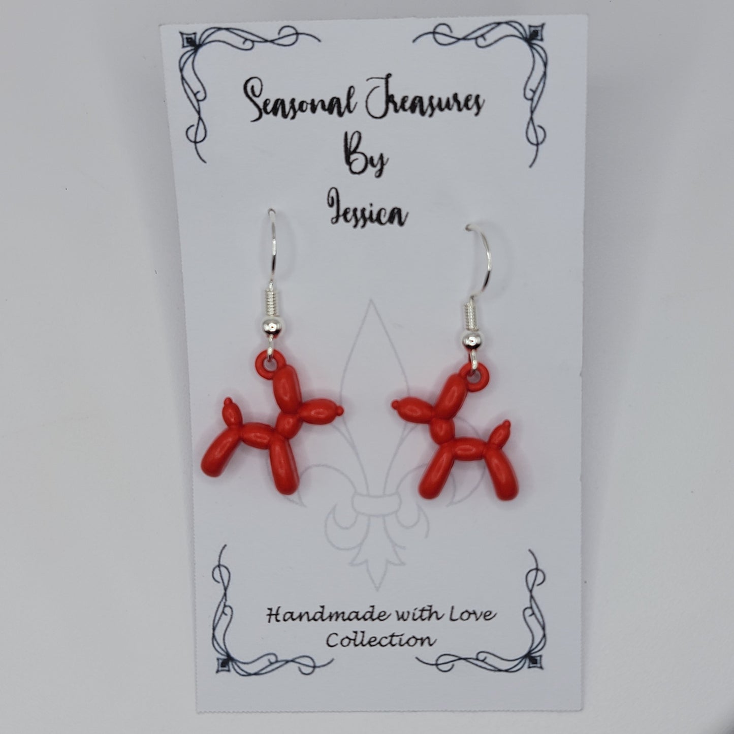 Handmade Balloon Dog Earrings