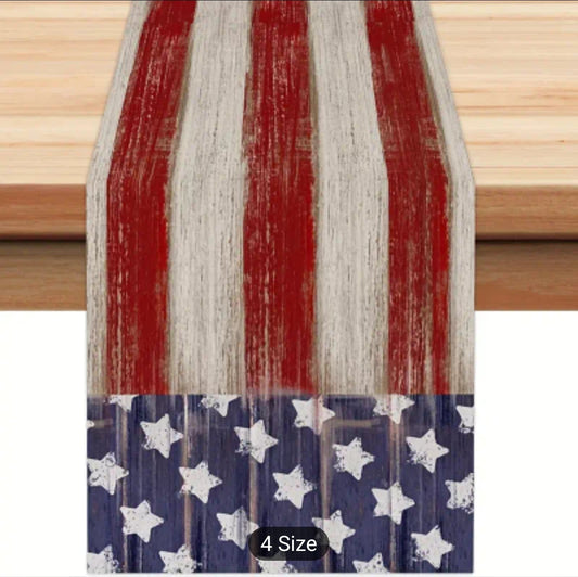 4th of July American Flag Table Runner 13"x108"