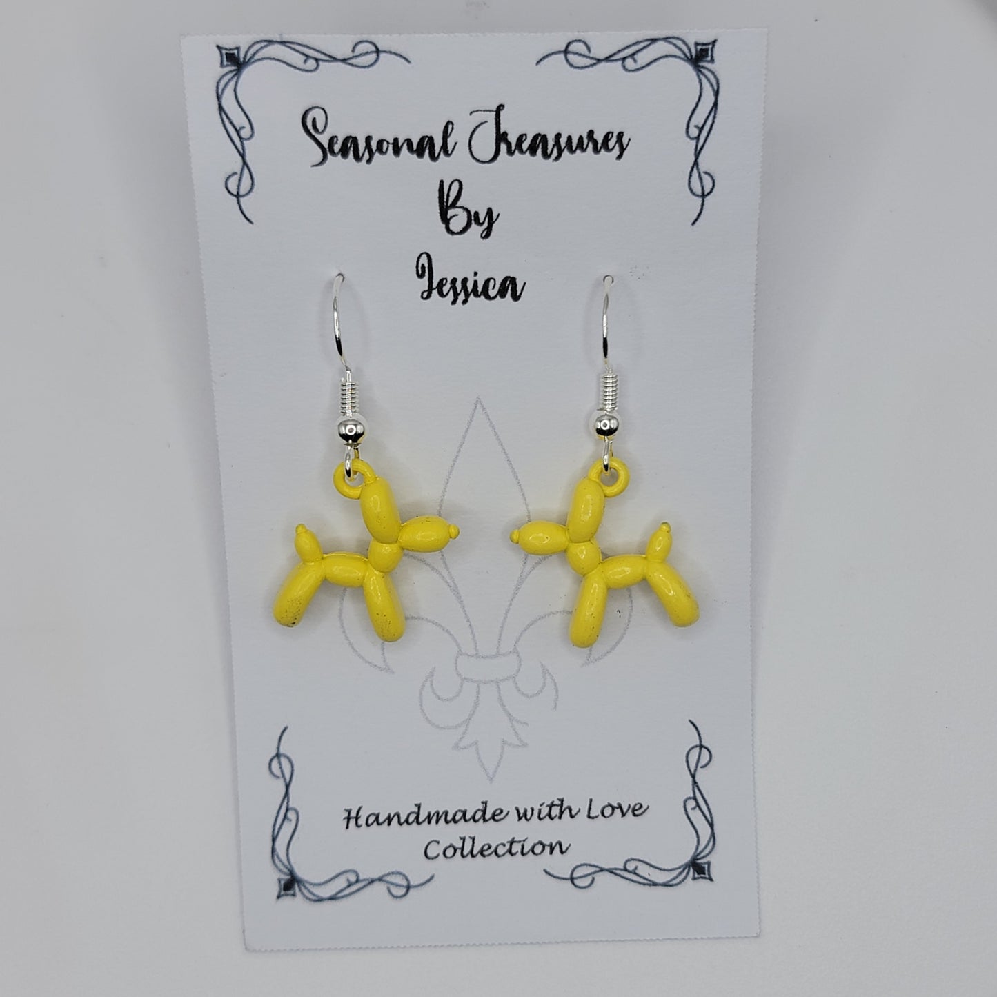 Handmade Balloon Dog Earrings