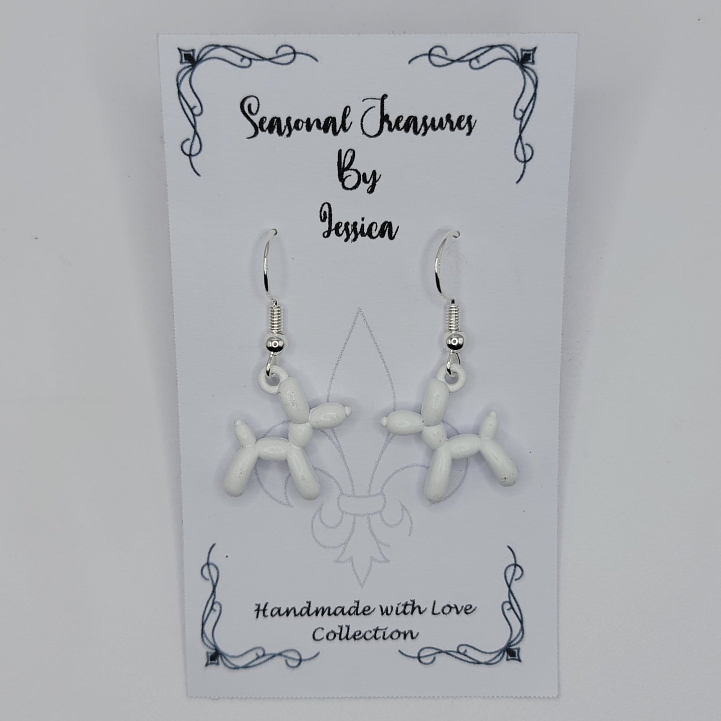 Handmade Balloon Dog Earrings
