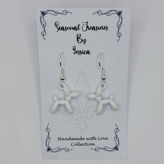 Handmade Balloon Dog Earrings