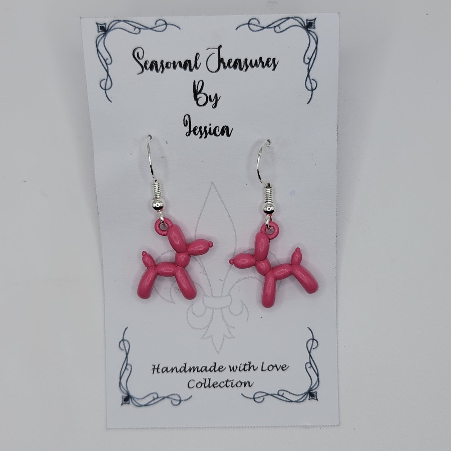 Handmade Balloon Dog Earrings