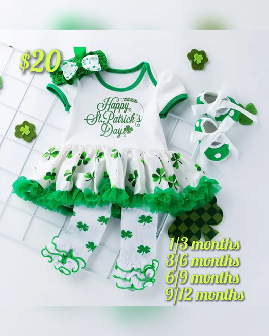 St. Patrick's Day Baby Girls Outfit