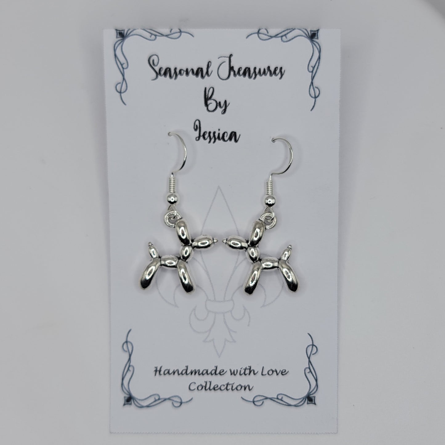 Handmade Balloon Dog Earrings
