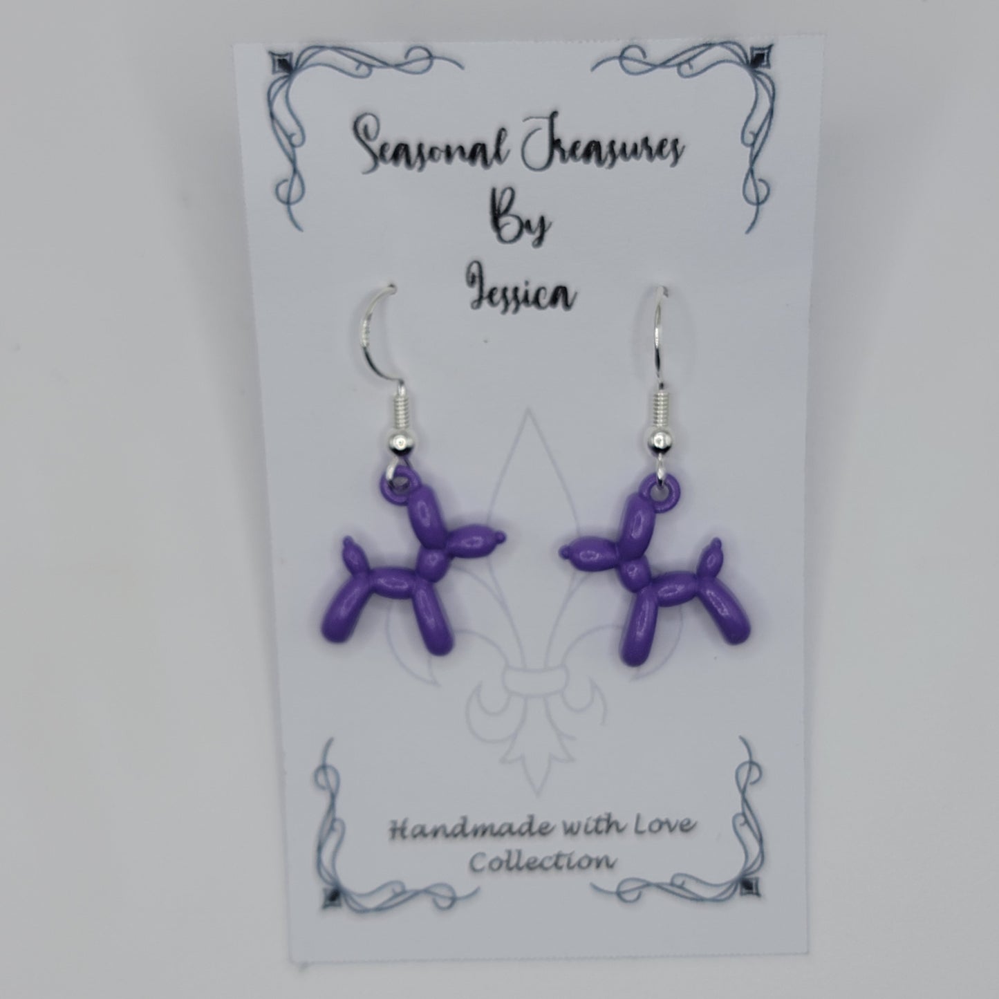 Handmade Balloon Dog Earrings